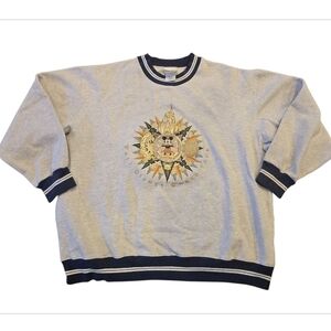 RARE Vintage Walt Disney World Tour embroidered grey crew neck sweater in XXL